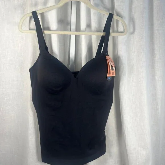 NWT Shapermint Essentials Sweetheart Built-In Bra Shaper Cami in Black - Size XL - Picture 9 of 9